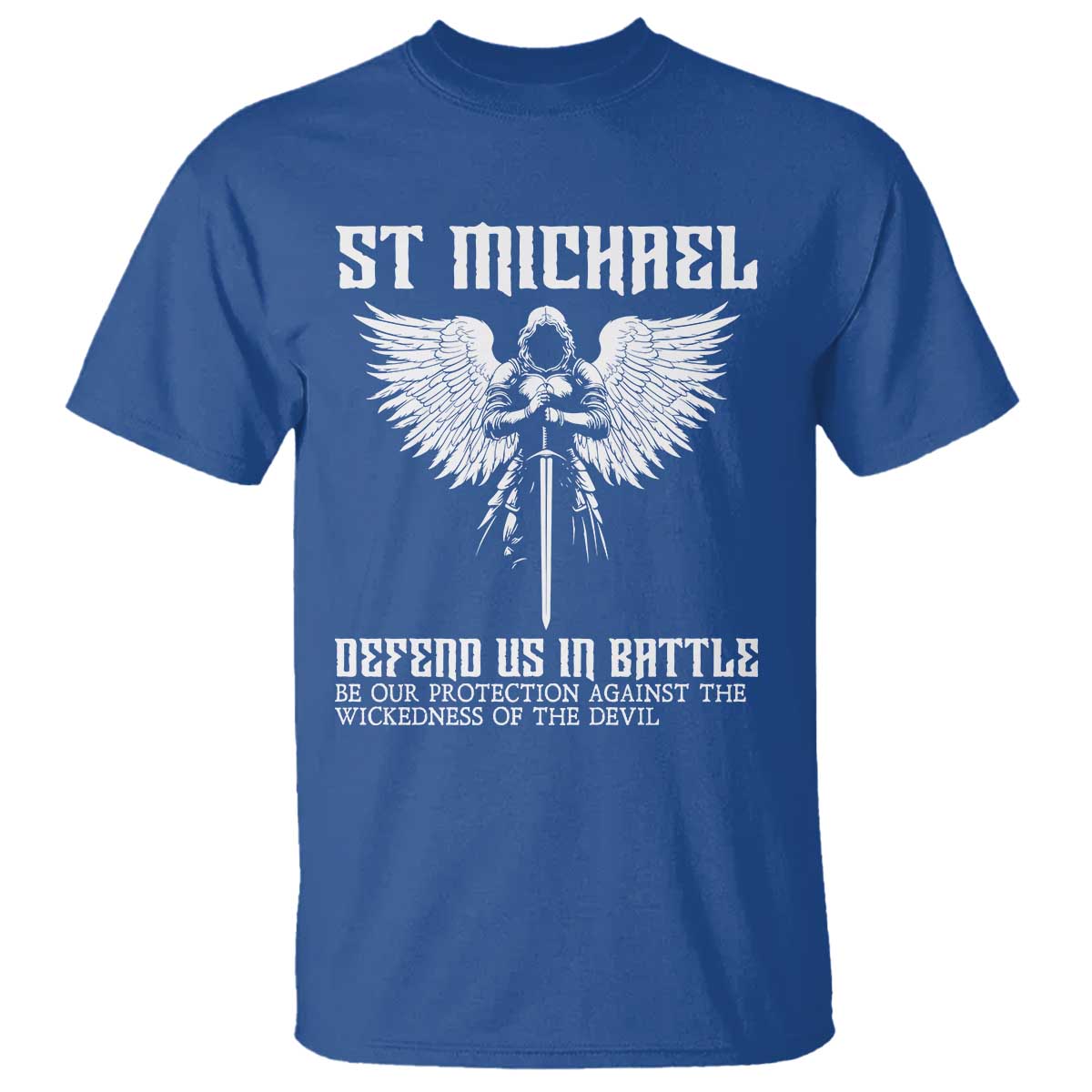 Saint Michael Defend Us In Battle T Shirt Christian Faith Gift