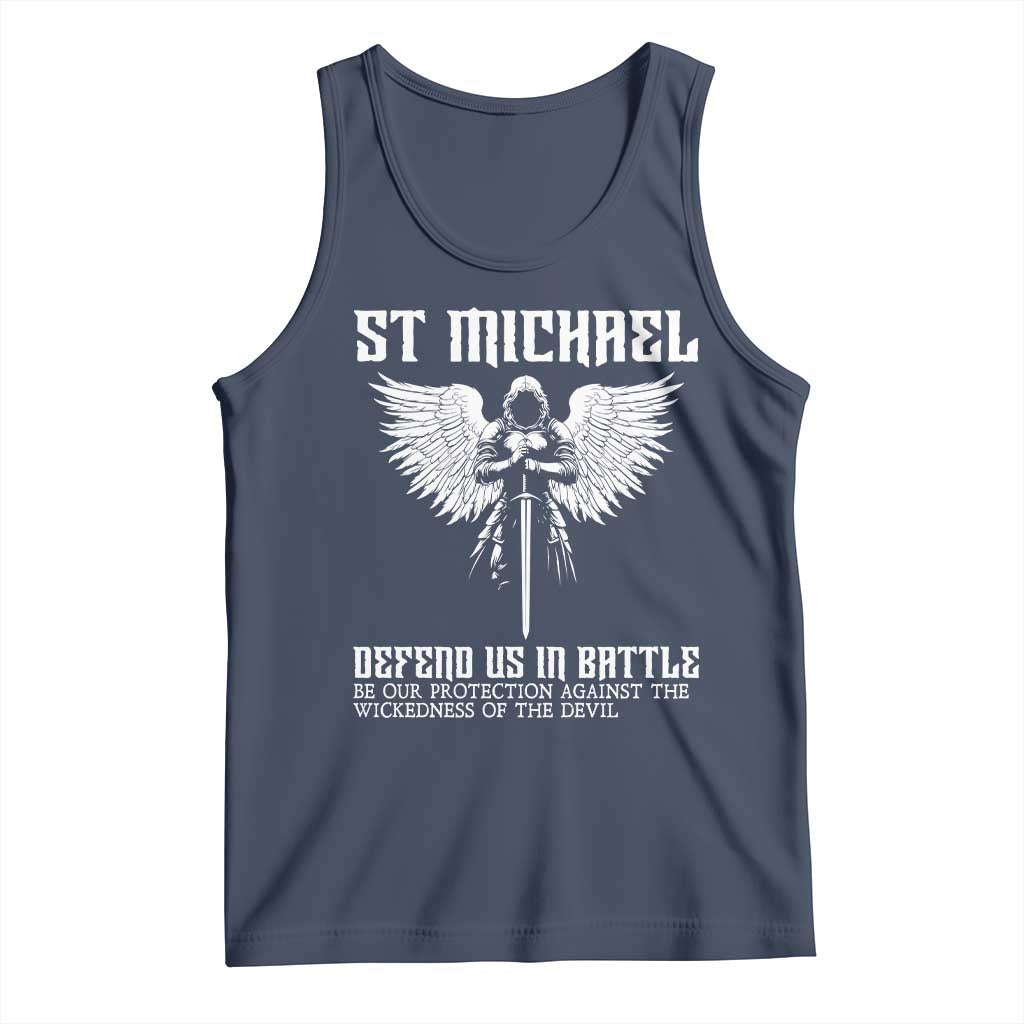 Saint Michael Defend Us In Battle Tank Top Christian Faith Gift