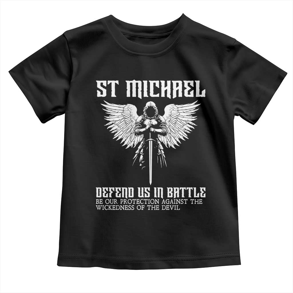 Saint Michael Defend Us In Battle Toddler T Shirt Christian Faith Gift