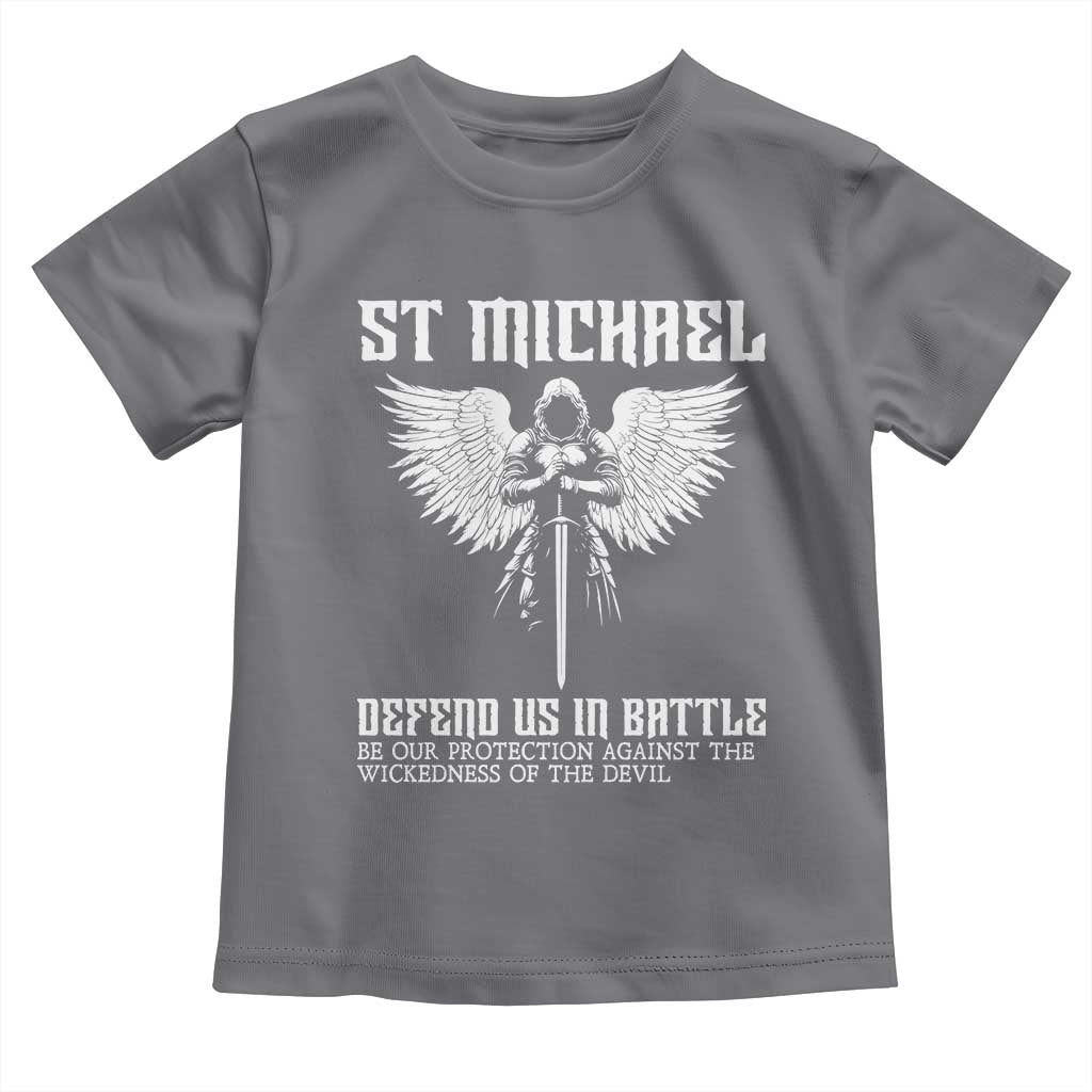 Saint Michael Defend Us In Battle Toddler T Shirt Christian Faith Gift