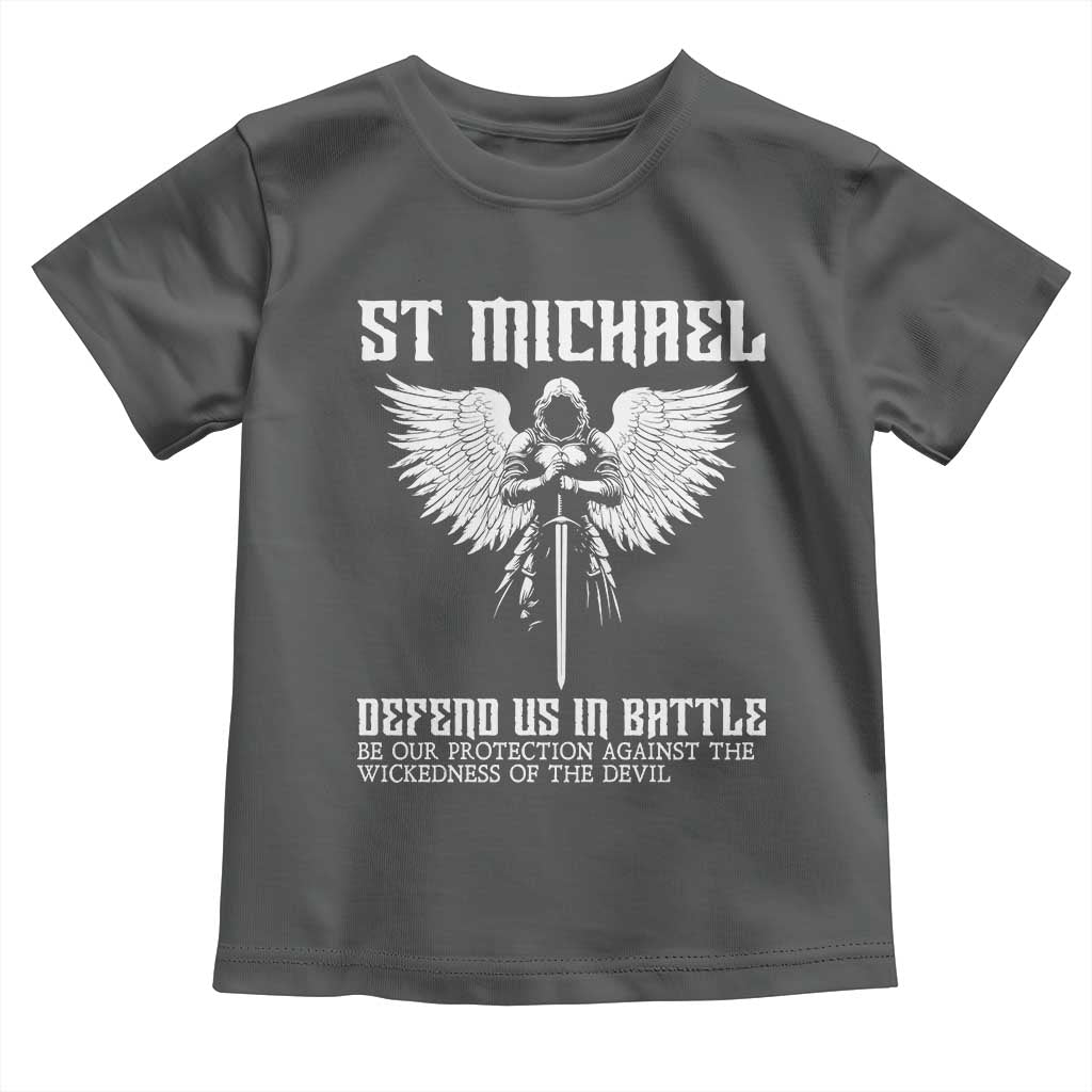 Saint Michael Defend Us In Battle Toddler T Shirt Christian Faith Gift