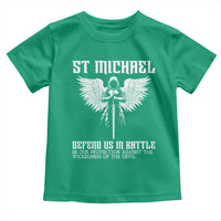 Saint Michael Defend Us In Battle Toddler T Shirt Christian Faith Gift