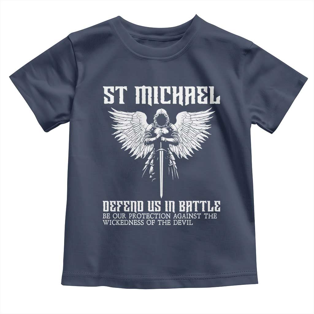Saint Michael Defend Us In Battle Toddler T Shirt Christian Faith Gift