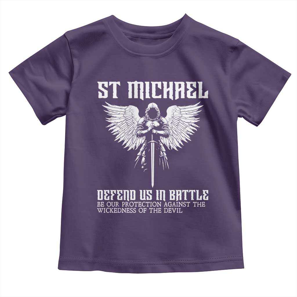 Saint Michael Defend Us In Battle Toddler T Shirt Christian Faith Gift
