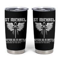 Saint Michael Defend Us In Battle Tumbler Cup Christian Faith Gift