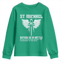Saint Michael Defend Us In Battle Youth Sweatshirt Christian Faith Gift