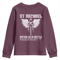 Saint Michael Defend Us In Battle Youth Sweatshirt Christian Faith Gift