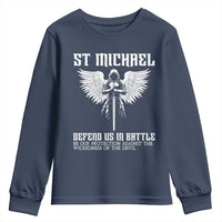 Saint Michael Defend Us In Battle Youth Sweatshirt Christian Faith Gift