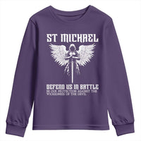 Saint Michael Defend Us In Battle Youth Sweatshirt Christian Faith Gift