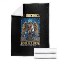 Saint Michael Prayer Defend Us In Battle Throw Blanket Religious Gift