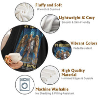 Saint Michael Prayer Defend Us In Battle Throw Blanket Religious Gift