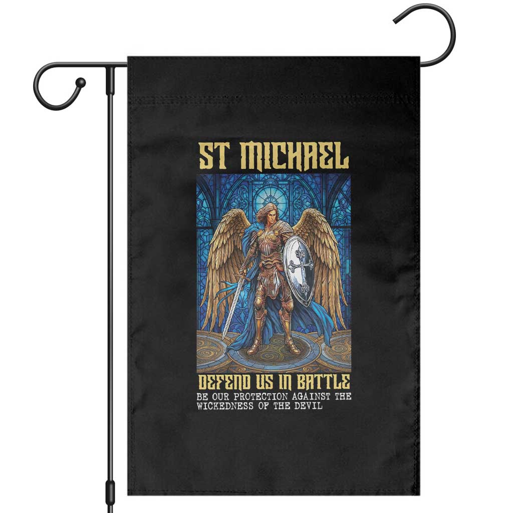 Saint Michael Prayer Defend Us In Battle Garden Flag Religious Gift