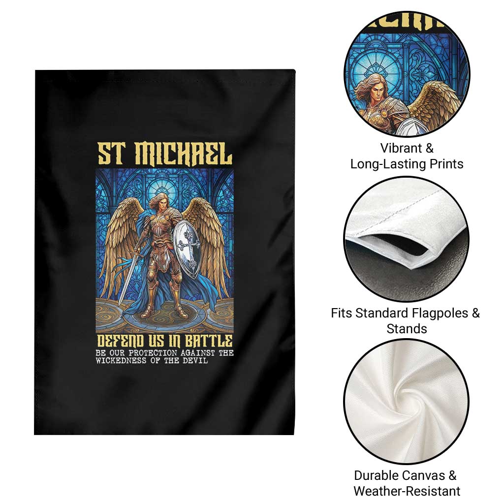 Saint Michael Prayer Defend Us In Battle Garden Flag Religious Gift