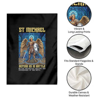 Saint Michael Prayer Defend Us In Battle Garden Flag Religious Gift