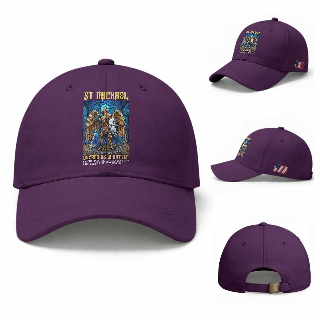 Saint Michael Prayer Defend Us In Battle Baseball Cap Religious Gift