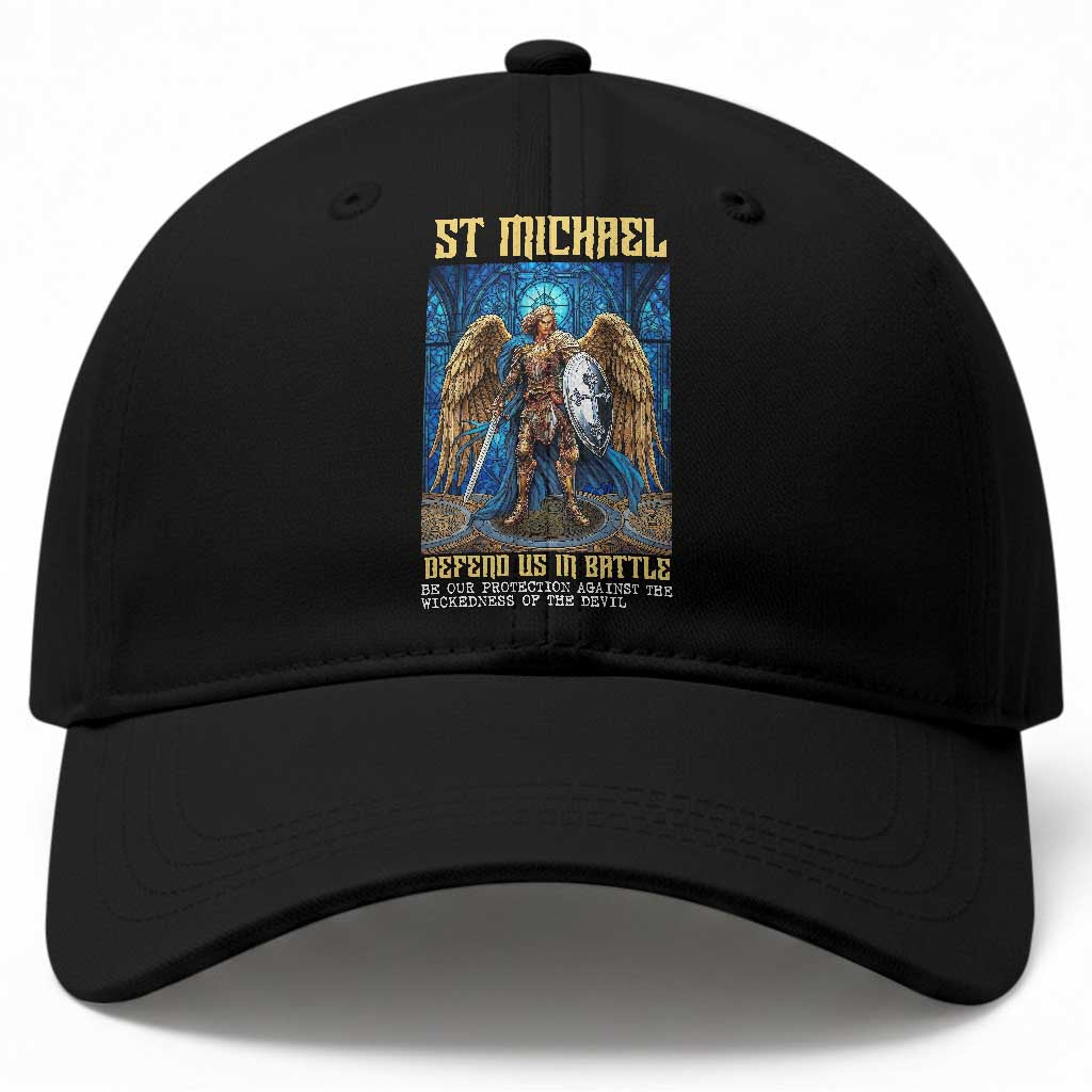 Saint Michael Prayer Defend Us In Battle Baseball Cap Religious Gift