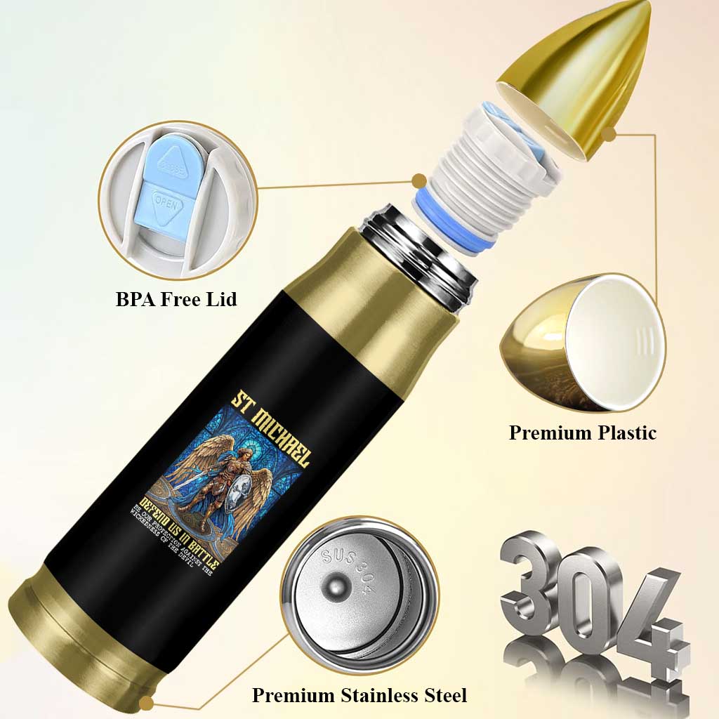 Saint Michael Prayer Defend Us In Battle Bullet Tumbler Religious Gift