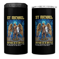 Saint Michael Prayer Defend Us In Battle 4 in 1 Can Cooler Tumbler Religious Gift