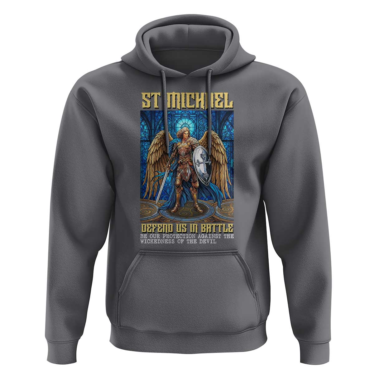 Saint Michael Prayer Defend Us In Battle Hoodie Religious Gift