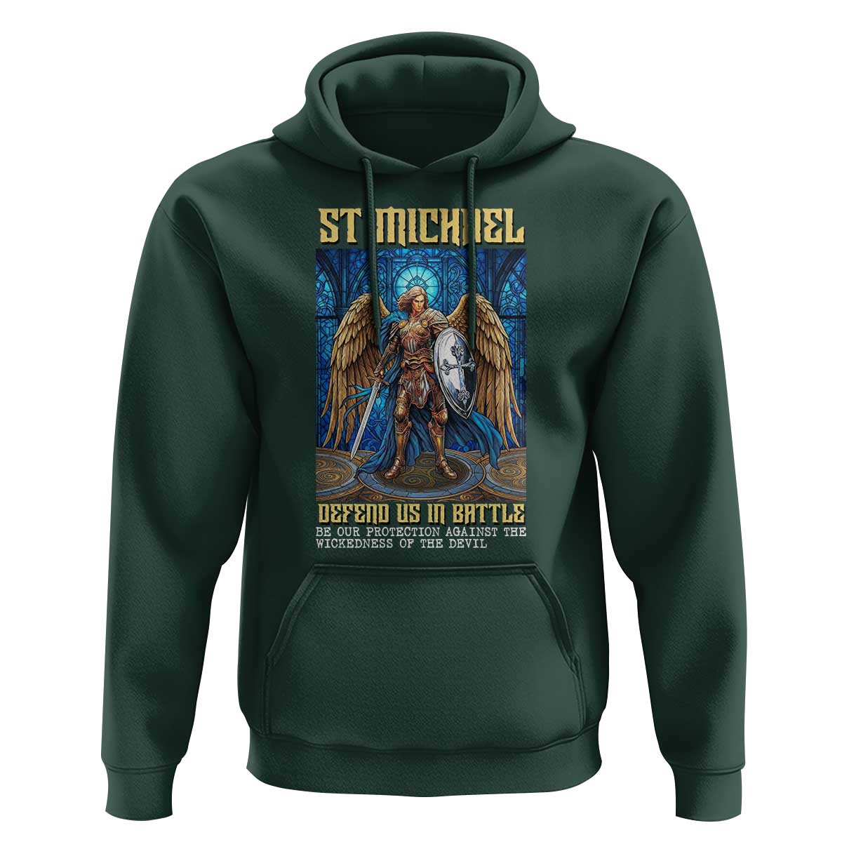Saint Michael Prayer Defend Us In Battle Hoodie Religious Gift