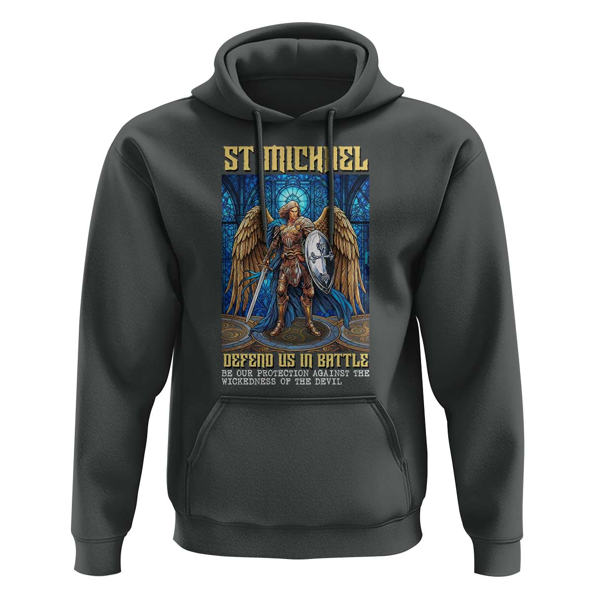Saint Michael Prayer Defend Us In Battle Hoodie Religious Gift