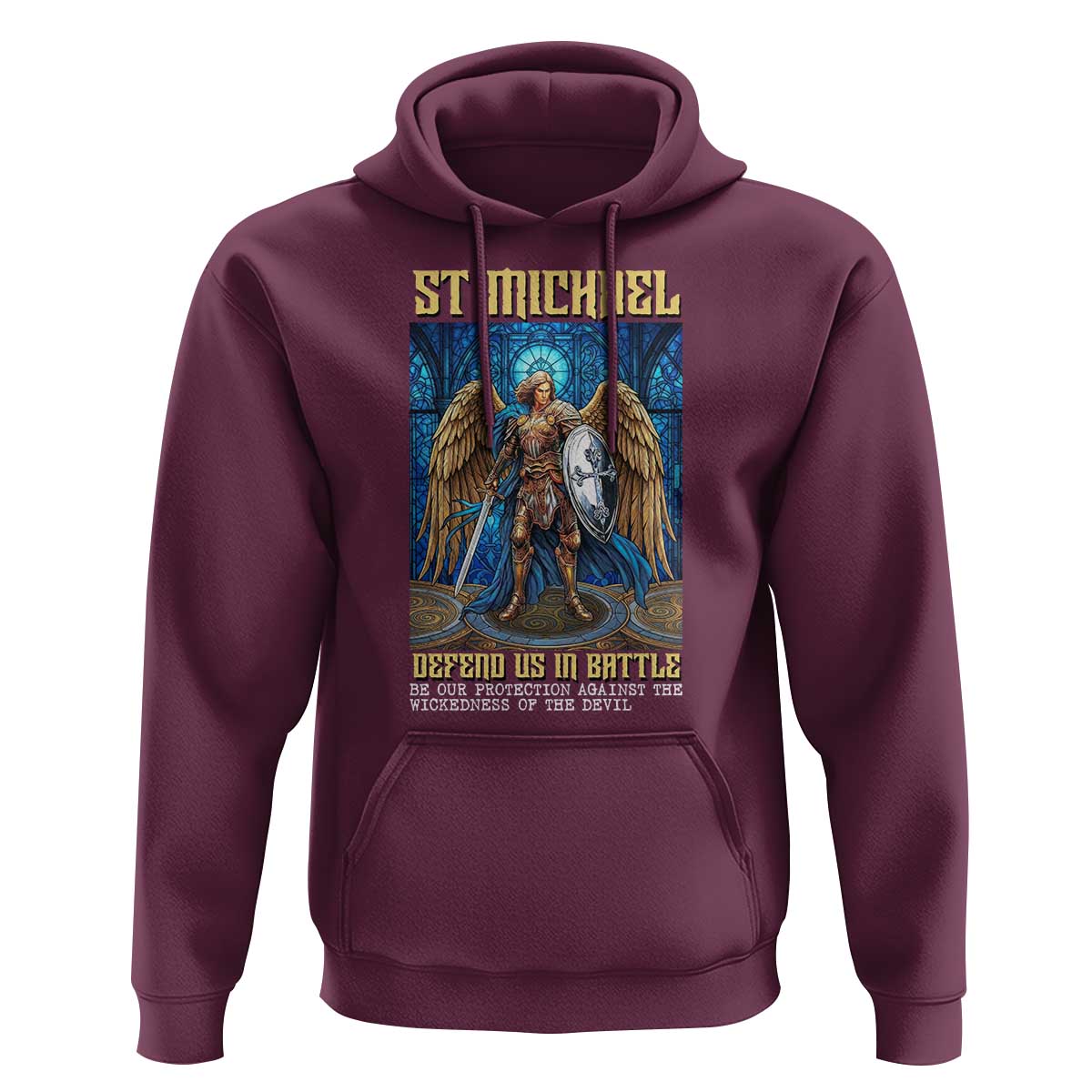 Saint Michael Prayer Defend Us In Battle Hoodie Religious Gift