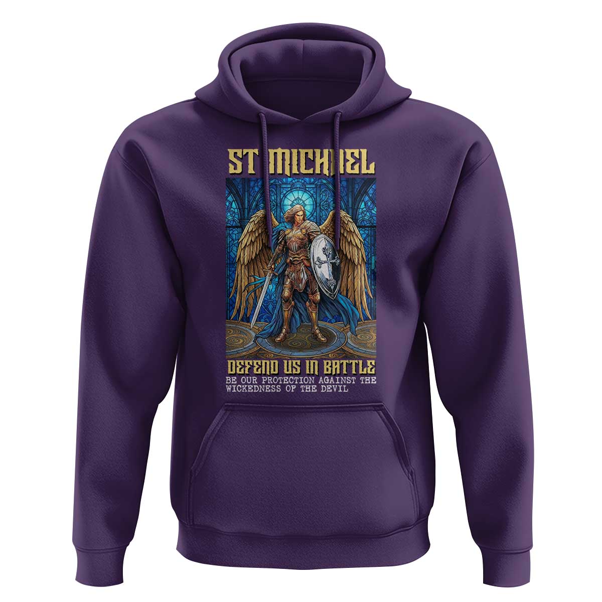 Saint Michael Prayer Defend Us In Battle Hoodie Religious Gift