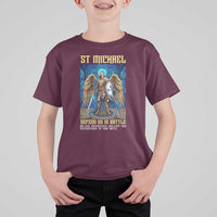 Saint Michael Prayer Defend Us In Battle T Shirt For Kid Religious Gift