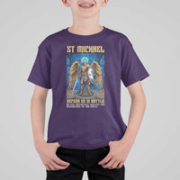 Saint Michael Prayer Defend Us In Battle T Shirt For Kid Religious Gift