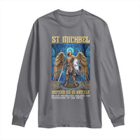 Saint Michael Prayer Defend Us In Battle Long Sleeve Shirt Religious Gift