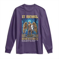 Saint Michael Prayer Defend Us In Battle Long Sleeve Shirt Religious Gift