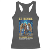 Saint Michael Prayer Defend Us In Battle Racerback Tank Top Religious Gift