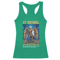 Saint Michael Prayer Defend Us In Battle Racerback Tank Top Religious Gift