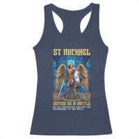 Saint Michael Prayer Defend Us In Battle Racerback Tank Top Religious Gift