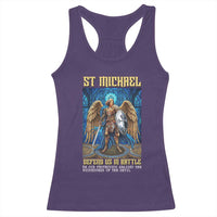 Saint Michael Prayer Defend Us In Battle Racerback Tank Top Religious Gift