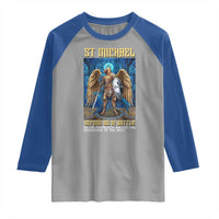 Saint Michael Prayer Defend Us In Battle Raglan Shirt Religious Gift