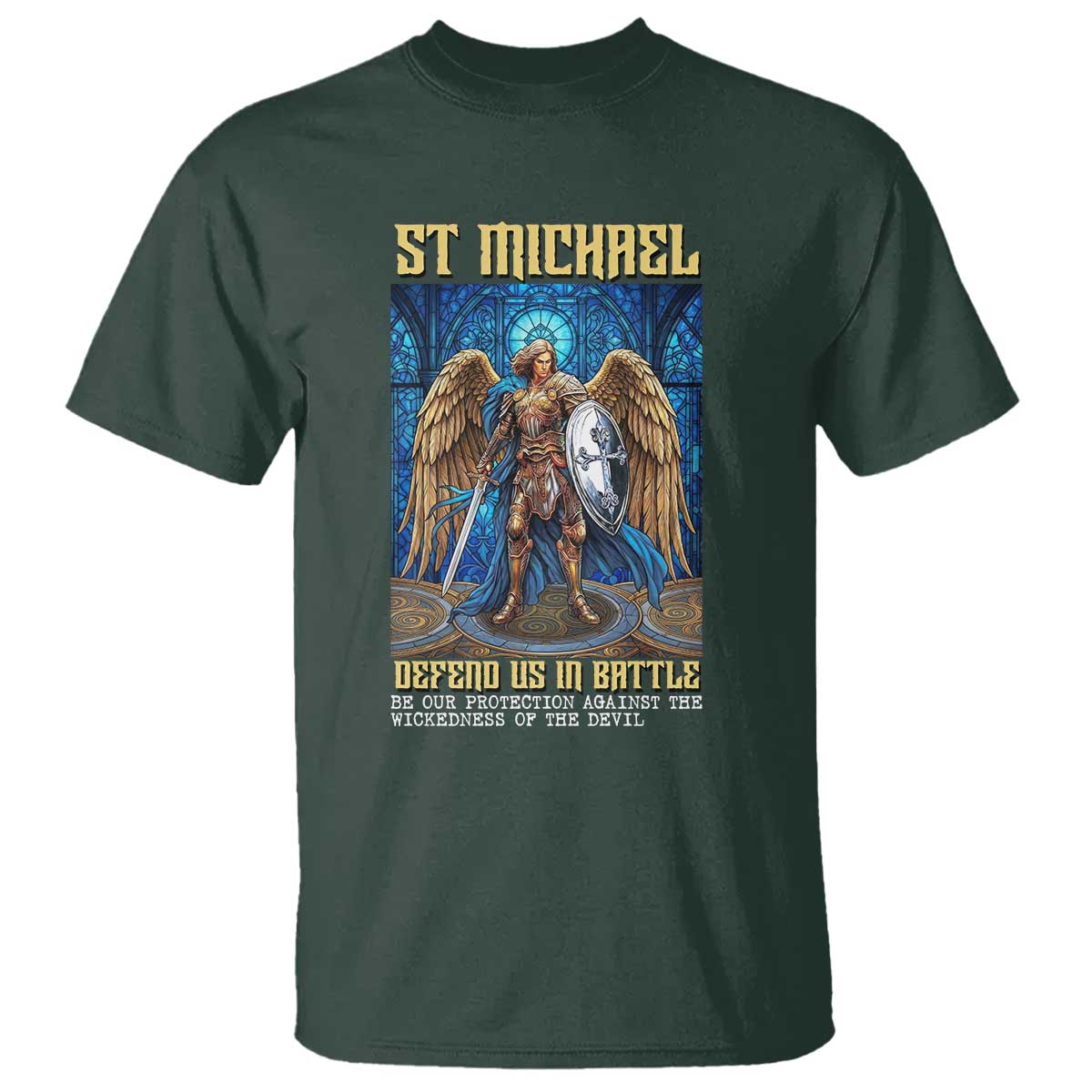 Saint Michael Prayer Defend Us In Battle T Shirt Religious Gift