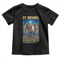 Saint Michael Prayer Defend Us In Battle Toddler T Shirt Religious Gift