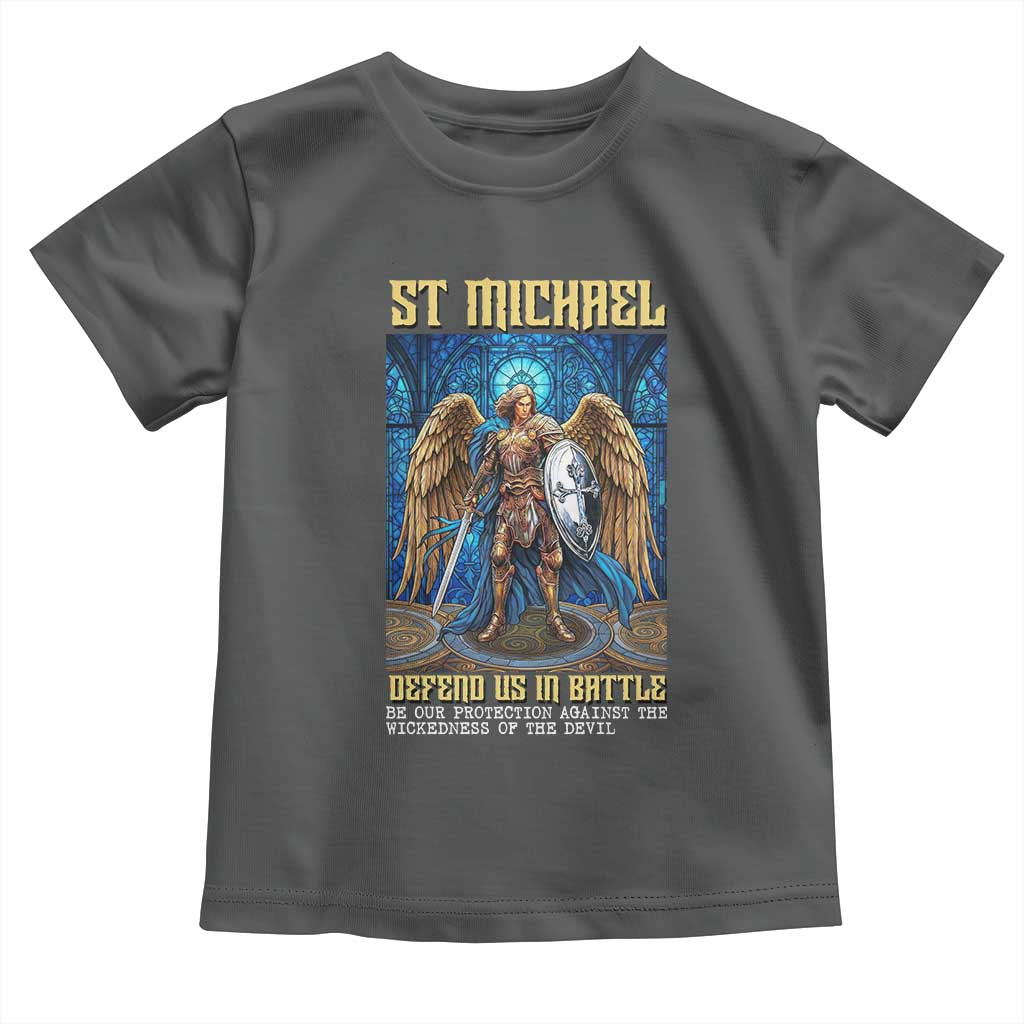 Saint Michael Prayer Defend Us In Battle Toddler T Shirt Religious Gift