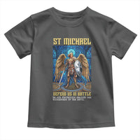Saint Michael Prayer Defend Us In Battle Toddler T Shirt Religious Gift