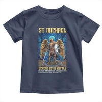 Saint Michael Prayer Defend Us In Battle Toddler T Shirt Religious Gift