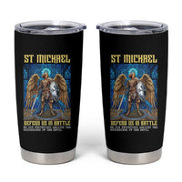 Saint Michael Prayer Defend Us In Battle Tumbler Cup Religious Gift