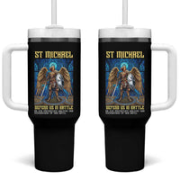 Saint Michael Prayer Defend Us In Battle Tumbler With Handle Religious Gift