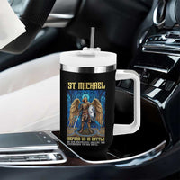 Saint Michael Prayer Defend Us In Battle Tumbler With Handle Religious Gift