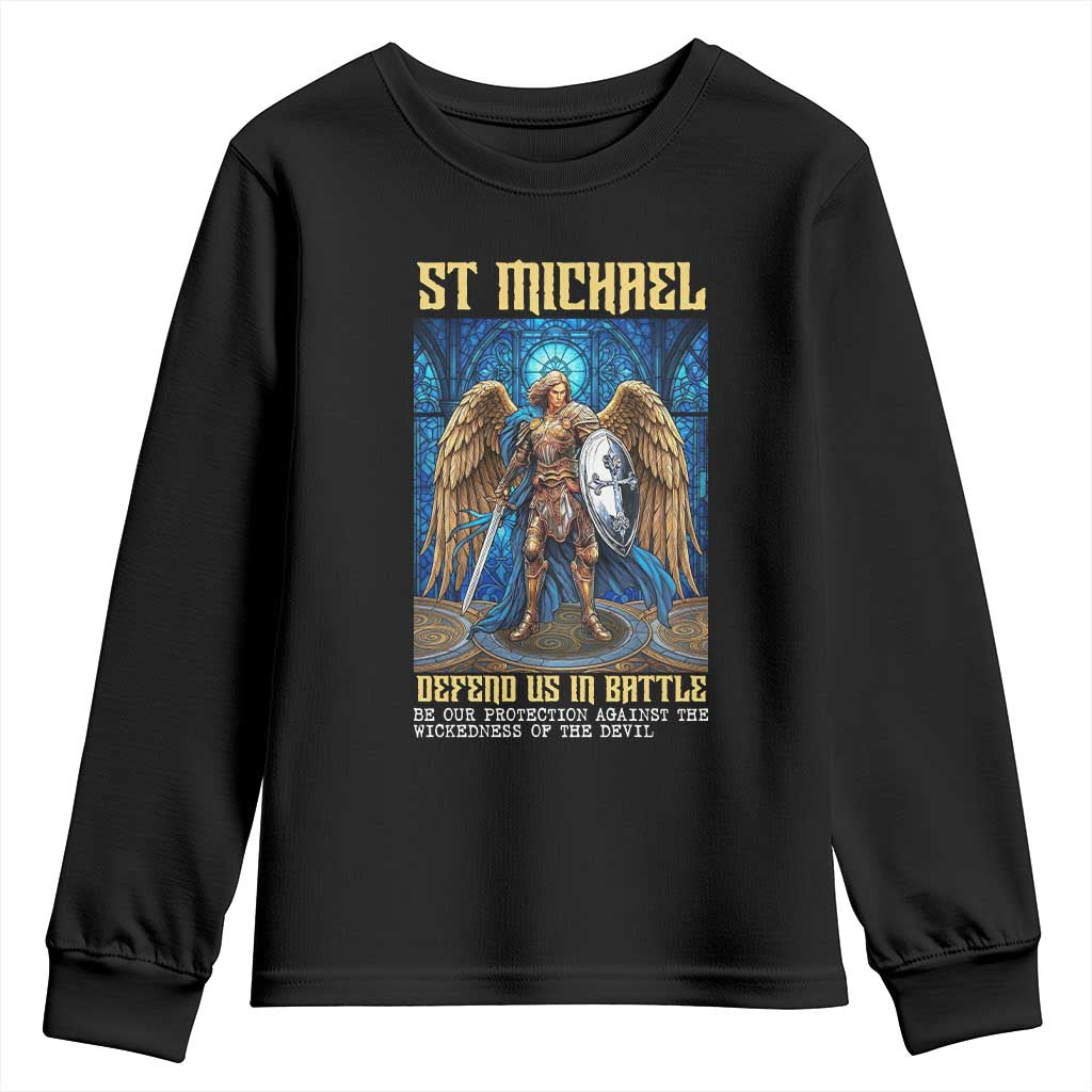 Saint Michael Prayer Defend Us In Battle Youth Sweatshirt Religious Gift
