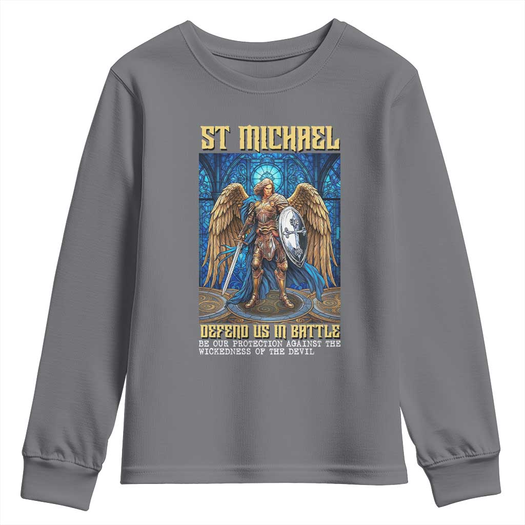 Saint Michael Prayer Defend Us In Battle Youth Sweatshirt Religious Gift