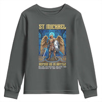 Saint Michael Prayer Defend Us In Battle Youth Sweatshirt Religious Gift