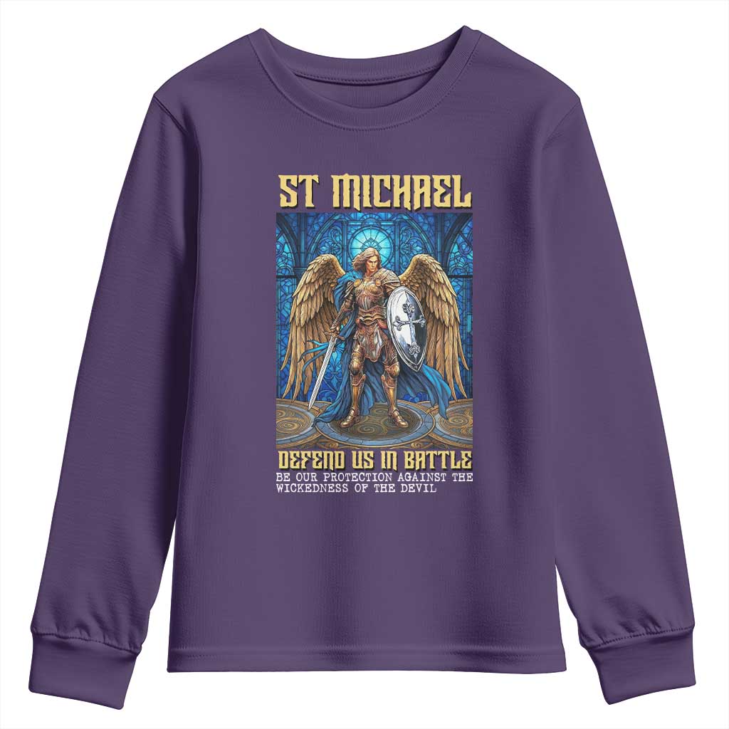 Saint Michael Prayer Defend Us In Battle Youth Sweatshirt Religious Gift