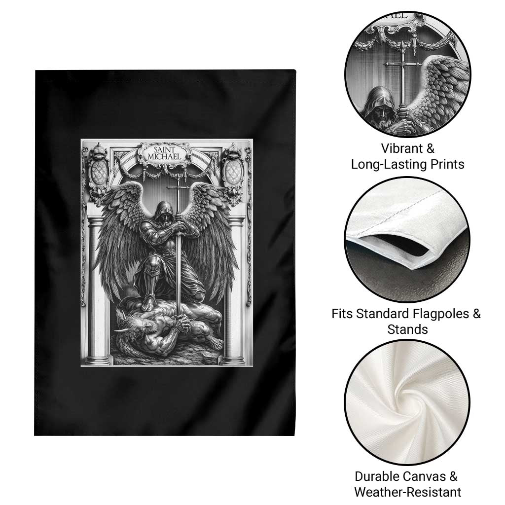 Saint Michael The Archangel Defeating Satan Garden Flag Christian Faith Gift