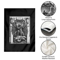 Saint Michael The Archangel Defeating Satan Garden Flag Christian Faith Gift